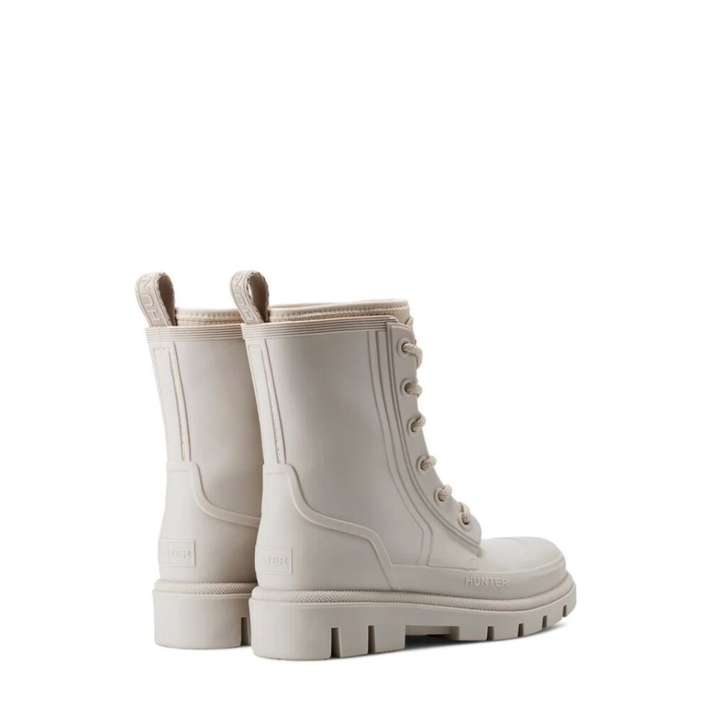 Hunter Women's Diana Waterproof Lace-Up Rain Boots in Taupe - Picture 7 of 11